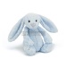 Maskotka grzechotka dla dziecka pluszowy królik błękitny 18 cm