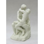 Figurka Parastone POCAŁUNEK - August Rodin - kopia rzeźby - BIAŁA 14 cm