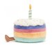 MASKOTKA JELLYCAT Tęczowy tort urodzinowy ze świeczką