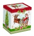 KUBEK PORCELANOWY - GREEN CHRISTMAS Święty Mikołaj w saniach z prezentami - 350 ml