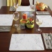 DUŻE PODKŁADKI KORKOWE na stół CALA HOME Organic White Marble - Biały Marmur