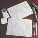 DUŻE PODKŁADKI KORKOWE na stół CALA HOME Organic White Marble - Biały Marmur