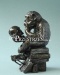Figurka - Małpa z czaszką - W.H. RHEINHOLD - miniatura