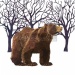 SERWETKI PAPIEROWE - Winter Animals - Niedźwiedź brunatny