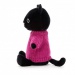 MASKOTKA JELLYCAT Czarny Kotek w różowym sweterku - 22 cm