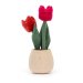 MASKOTKA JELLYCAT Tulipany w uśmiechniętej doniczce - 30 cm