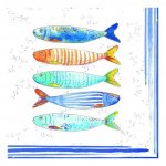 serwetki papierowe kolorowe ryby