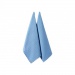 Ręczniki kuchenne z bawełny ladelle Eco Recycled - Blue (niebieskie) 50 x 70 cm - komplet 2 szt.