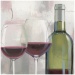 SERWETKI PAPIEROWE Czerwone Wino i 2 kieliszki 25 x 25 cm