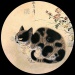 SZKLANY PRZYCISK DO PAPIERU "Kot w ogrodzie", koreańskiego artysty Sang-Byeok - Parastone